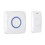 Konyks DRINGG, Sonnette connectée WiFi + RF (Bouton IP65 + Carillon intérieur), Notifications sur Smartphone, Longue portée, IP65, Blanc