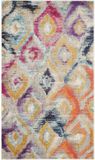 Safavieh Bohemian Indoor Hand Tufted Abstract Collection, ABT340, in Ivory / Charcoal, 60 X 91 cm