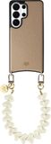 AVY Leren Hoesje Geschikt voor Samsung Galaxy S26 Ultra | Compatibel met MagSafe | Leather Case met Telefoonkoord | Polsband | Beige | Cupid Beige