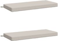 vidaXL - Coussin de banc - SOEST - 2 pièces - 100% Polyester - Blanc - 120 x 50 x 8 cm