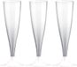 Santex Champagneglazen/flutes - set 80x - kunststof - 140 ml - herbruikbaar - witte voet