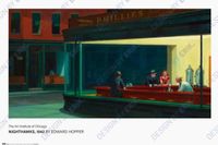 Your Decoration B.V. Affiche Edward Hopper - Nighthawks 91,5x61cm