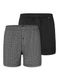 Schiesser Boxershorts set van 2 jersey effen patroon papier vliegtuig bruin