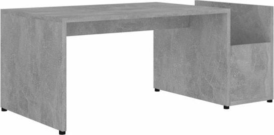 vidaXL Salontafel 90x45x35 cm Bewerkt Hout Betongrijs