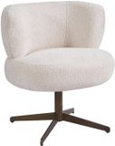 Giga Meubel Eetkamerstoel Bonnie - Beige/Brons Draaibaar - Set van 2