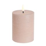 Uyuni Lighting PILLAR LED-bougie, beige, hauteur 10 cm, cire