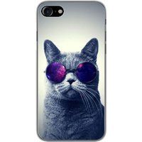1001 coques Apple iPhone 7 Siliconen hoesje Kat met bril