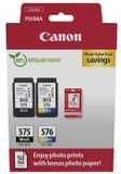 Canon Pack Cartouches d'Encre PG-575 et CL-576 Noir et Couleur avec Papier Photo