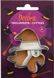 Decora 0255093 PLASTIC KOEKJESUITSTEEKKER HEKS BEFANA 8 X H 2,2 CM, Grijs