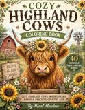 Cute Highland Cows Coloring Book