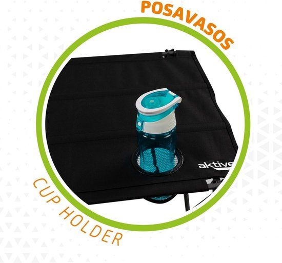 Aktive Folding Table Black Textile 61 x 51 x 50 cm (4 Pieces)