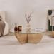 Merkloos Asir - Salontafel - Sapphire Oak - 100% gehard glas
