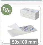 Quadrios 25CA676 Klittenband punten Om vast te plakken Haak- en lusdeel (l x b) 50 mm x 100 mm Wit 10 stuk(s)