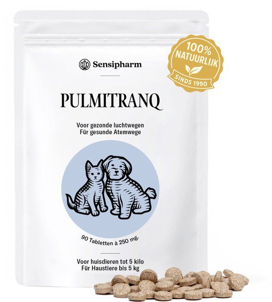 Sensipharm Pulmitranq - 90 Tabletten - Longen & Luchtwegen - Kat, Hond, Cavia, Konijn