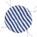vidaXL Zitkussen rond gestreept Ø 100x11 cm oxford stof blauw wit