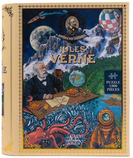 Miraludo Gigamic Puzzle Jules Verne : La Galerie des Légendes, 1000 stuk(s), Onderwijs, 3 jaar