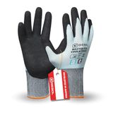 Gebol Master Flex Cool&Touch | Maat XS (maat 6) | verkoelende werkhandschoenen tegen zweet | geschikt voor touchscreen | ademende beschermende handschoen met hoog draagcomfort | voor dames | ijsblauw