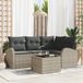 vidaXL Banc de jardin gris clair polyrattan