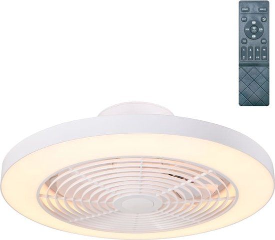 CristalRecord Moli WIFI Plafondventilator - Ø 50 cm - RGB - Wit