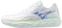 Mizuno Wave Enforce Court Tennis Dames Wit/Groen Kunststof Schoenmaat 42
