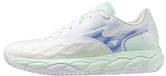 Mizuno Wave Enforce Court Tennis Dames Wit/Groen Kunststof Schoenmaat 42