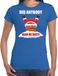 Bellatio Decorations Fun Kerstshirt / Kerst t-shirt Did anybody hear my fart blauw voor dames - Kerstkleding / Christmas outfit S