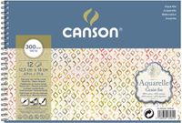 Canson Aquarelblok 12.5x18cm 12V 300gr fijn spiraal