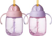 Tommee Tippee Rietjesbeker - 2 stuks - 240 ml - Roze en Paars