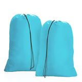 OTraki Grote Waszak 2 Stuks - Opbergtas Trekkoord 60x80 cm, Opvouwbaar, Voor Vuil, Speelgoed, Reizen, Huis, Slaapzaal, Camping, College