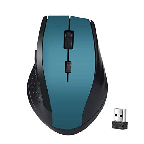 n/a Geschikt voor gamers notebook computer desktop 2.4G draadloze muis 6 knop gaming muis met USB-ontvanger Computer muis gamer muis blauw