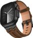 Strap-it Luxury Leather Band Bronsbruin – elegant premium leren bandje – geschikt voor Apple Watch 6/7/8/9/10/11/SE/SE2/SE3/Ultra (2/3) (44/45/46/49mm)