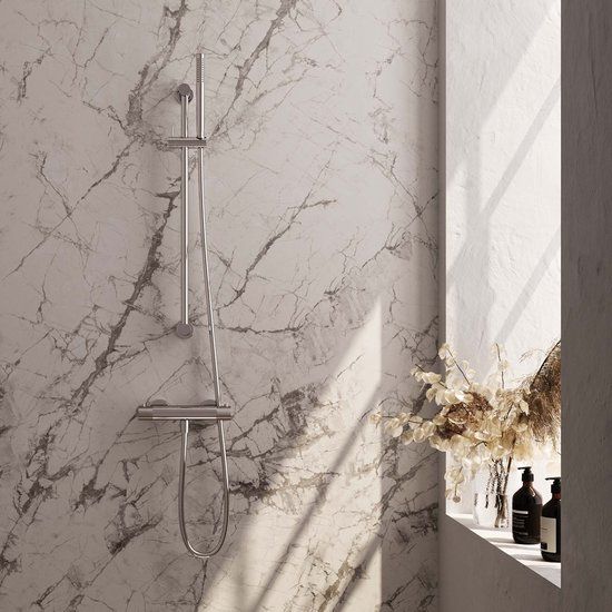 BRAUER Chrome Carving Opbouw Douche Thermostaatkraan Set - Chroom