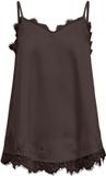 OBJECT Objnaline Reg Slip Lace Top Tops & T-shirts Dames - Shirt - Bruin - Maat 34