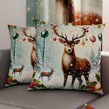 PETTI Artigiani Italiani - Paar kussenslopen 45 x 45 cm van microvezel, kerstdecoratie
