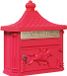 vidaXL Wandbrievenbus met opslag, rood, 40,5 x 16 x 45 cm