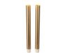Sans marque Bougies LED pour dîner - 2x pièce - or - 25 cm - pile - avec télécommande