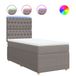 VidaXL Boxspringbed met matras, taupekleurig, 90x200 cm, met stoffen bekleding