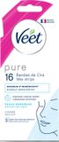 Veet Pure Ontharingsstrips - Gezicht - Hypoallergeen - 16 stuks