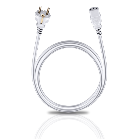 Oehlbach Powercord C13 white 3 0m