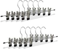 Merkloos Relaxdays Broekhanger - Set van 10 - Antislip - Metaal - Zilver/Zwart