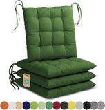 Lavea® Stoelkussens 40x40 cm, Set van 4 – Zitkussen & Stoelpads voor Binnen en Buiten – Comfortabel, Wasbaar en Duurzaam – Donkergroen