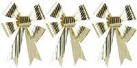 Decoris Kerst ornamenten strikken - 3x st - goud - 14 x 10 cm