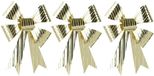 Decoris Kerst ornamenten strikken - 3x st - goud - 14 x 10 cm