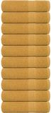 vidaXL Badhanddoeken - 10 stuks - 100x150 cm - 360 g/m² - 100% katoen - goudkleurig - groen
