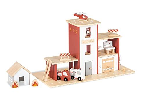 Pinolino Feuerwache Ben met accessoires - Hout - 12-delig