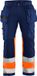 Blåkläder High Vis Werkbroek met Stretch 1558-1811 - Marineblauw/Oranje - D112