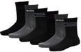 Donnay 6-Pack Chaussettes de sport Premium Fit Unisexe Noir Taille 43-46