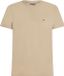 Tommy Hilfiger Stretch Slim Fit Tee - Heren T-shirt Korte Mouw O-Hals - Beige - Maat XL