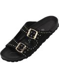 Palado Palado Elaha Rivet Velours Premium Leather Zwart
