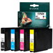 Evoke Encre Compatible pour Epson T7551-T7554 4x CMJN 340ml Workforce Pro WF-8010/8090/8510/8590 Série